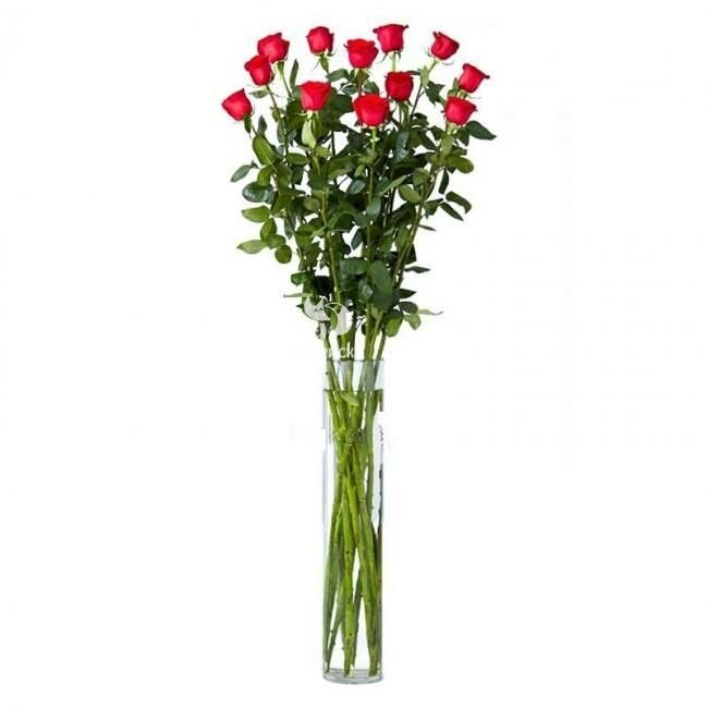 Роза метровая &laquo;Красная 100 см&raquo;