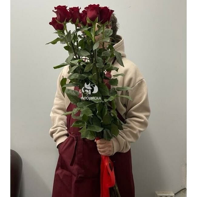 Роза метровая &laquo;Красная 100 см&raquo;