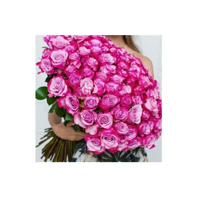 Букет из 51 сиреневой розы &laquo;Сияющий&raquo;