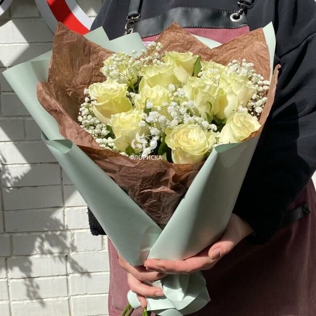 Букет из 11 белых роз &laquo;История любви&raquo;