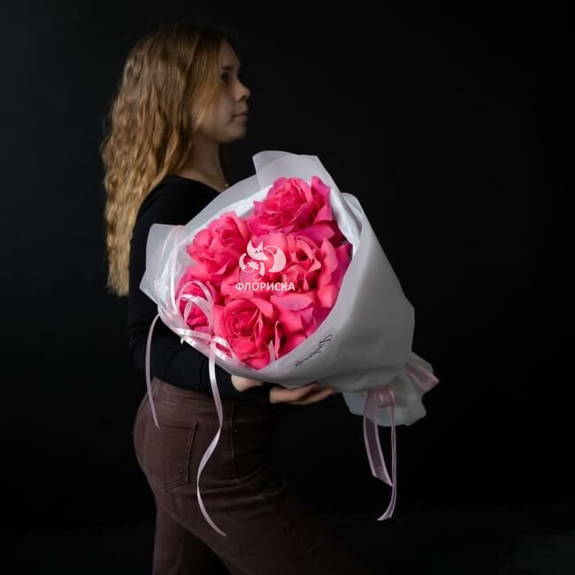 Букет с французскими розами &laquo;Хрупкость&raquo;