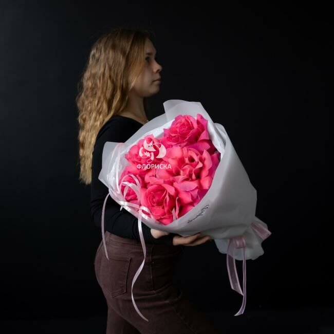 Букет с французскими розами &laquo;Хрупкость&raquo;