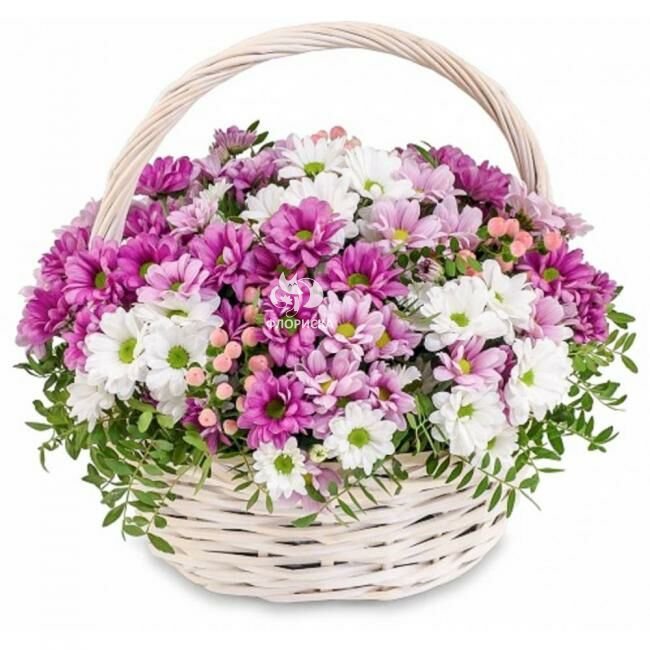 Цветы в корзине &laquo;Сладкий сон&raquo;
