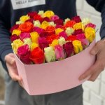 Цветы в коробке &laquo;Краски любви&raquo;