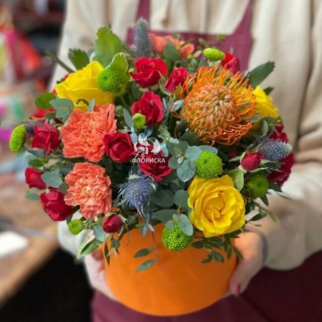 Цветы в коробке &laquo;Чудесный день&raquo;