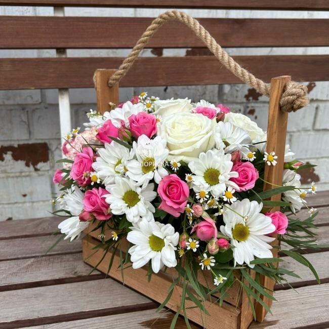 Цветы в корзине &laquo;Нэнси&raquo;
