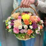 Цветы в корзине &laquo;Осеняя рапсодия&raquo;