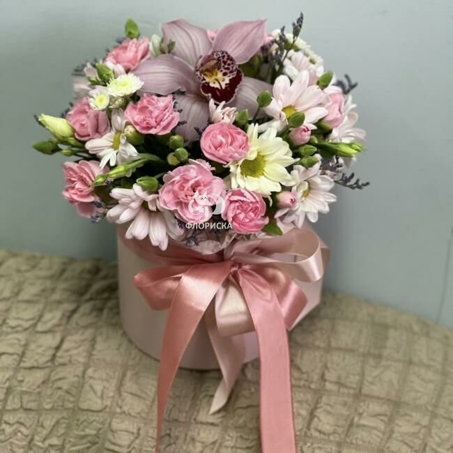 Цветы в коробке  &laquo;Марсель&raquo;