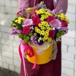 Цветы в коробке  &laquo;Оранжевый&raquo;