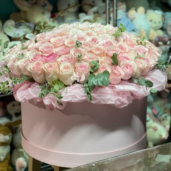 Розы в коробке &laquo;Моё сердце&raquo;