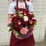 Цветы в коробке &laquo;Бархат&raquo;