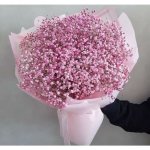 Букет с гипсофилой &laquo;Пронзительный взгляд&raquo;