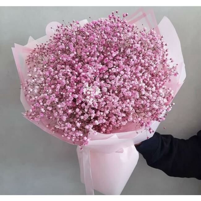 Букет с гипсофилой &laquo;Пронзительный взгляд&raquo;