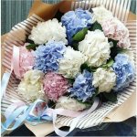 Букет с гортензией &laquo;Ласковый&raquo;