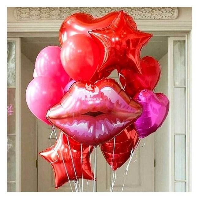 Композиция из шаров &laquo;Поцелуй&raquo;
