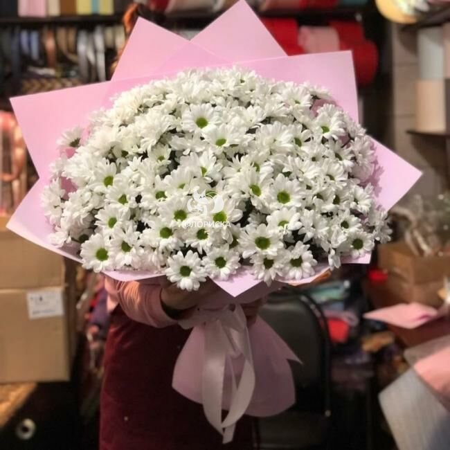 Букет с хризантемами &laquo;Гигант&raquo;