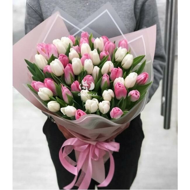Букет с тюльпанами &laquo;Нежность твоя&raquo;