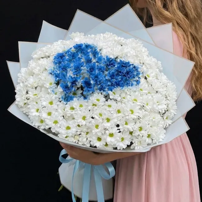 Букет с хризантемами &laquo;Конфетка&raquo;